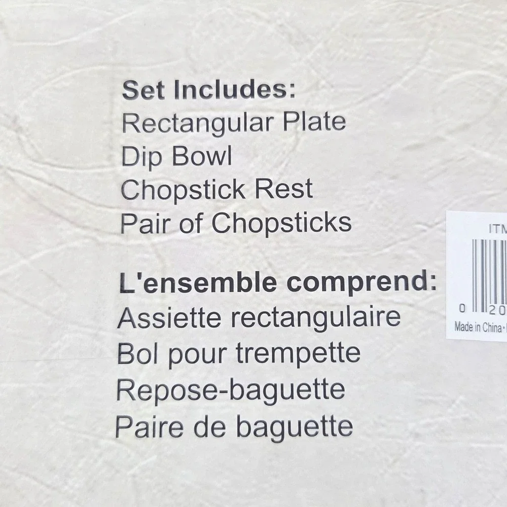 SH Home 5pc Seigaiha Waves & Pandas Sushi Plate Set 11